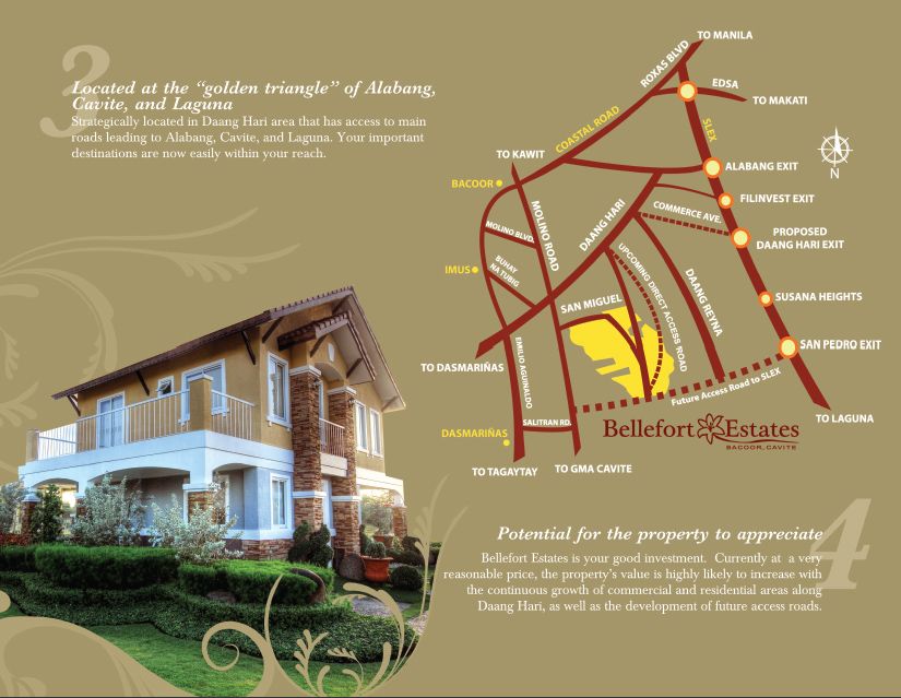 Philippines Real Estate - Cavite Homes for Sale 4BR 3TB |Celeste - Location Map