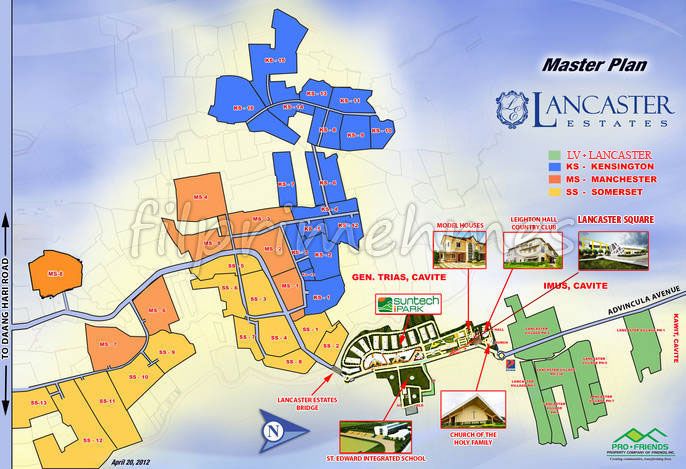 Master Plan of Lancaster Estates, a prime real estate development project in Cavite, Philippines