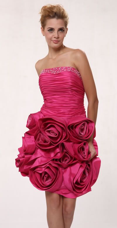 Formal Dance Dresses on Rose Flower Short Homecoming Dress Formal Prom Dance    Ebay