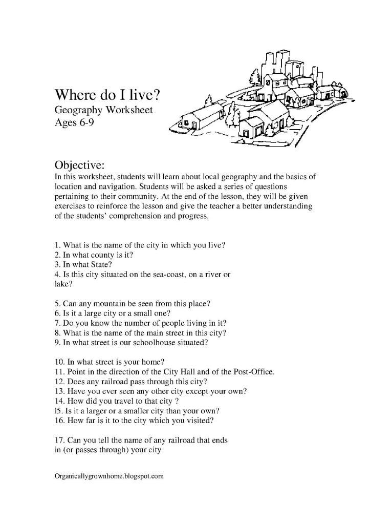 Organically Grown Home: FREE Geography Homeschool Worksheet for