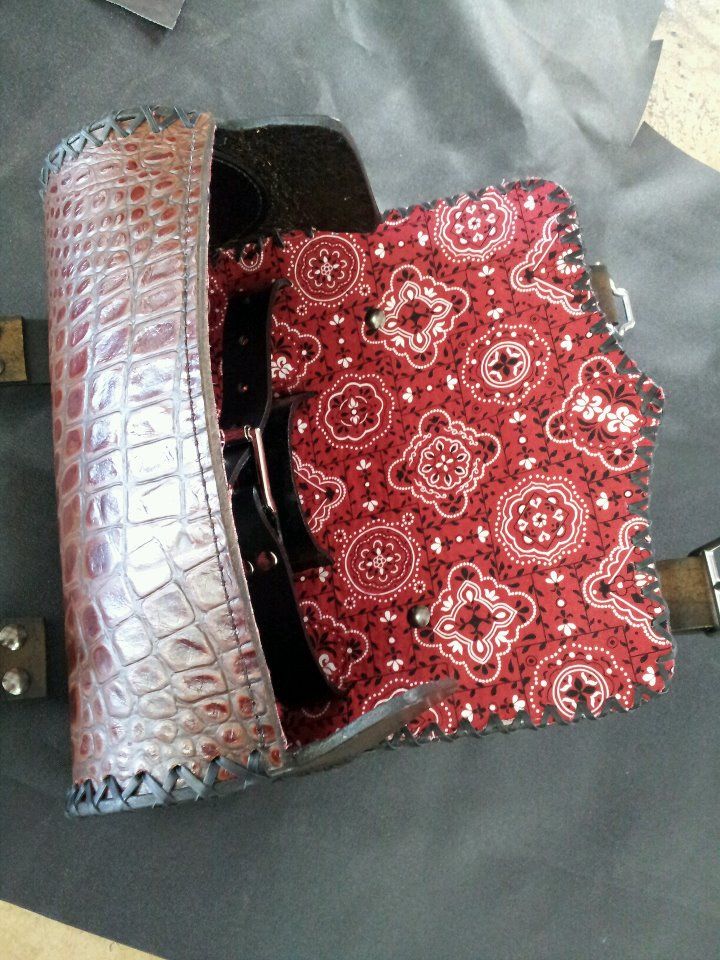 Bag lined with bandana per clients request