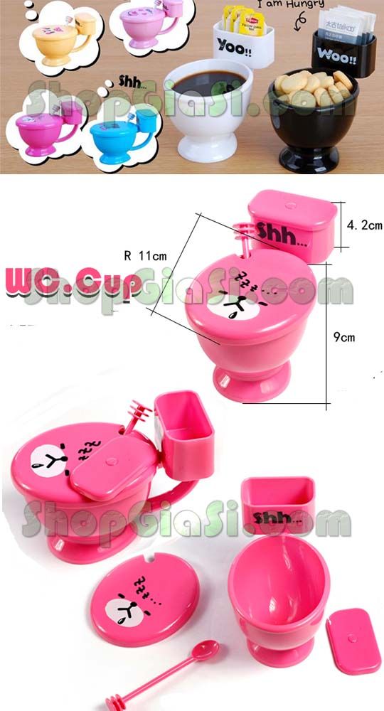 Ly nước bồn cầu(WC Cup) độc đáo