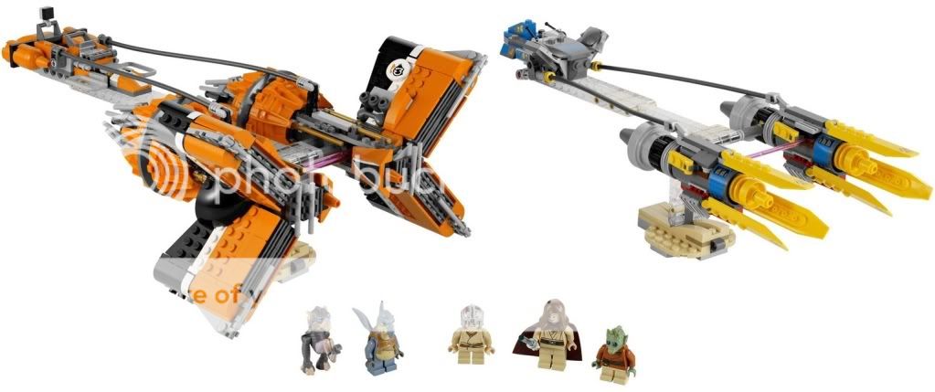 LEGO Star Wars Anakins & Sebulbas Podracers 7962 w/ 5 Minifigures 