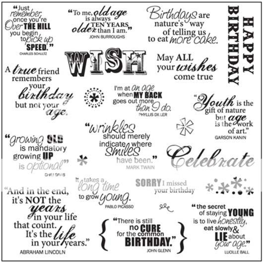 Fiskars Scrapbook Arts Crafts Clear Stamps Sayings Make A Wish Quotes