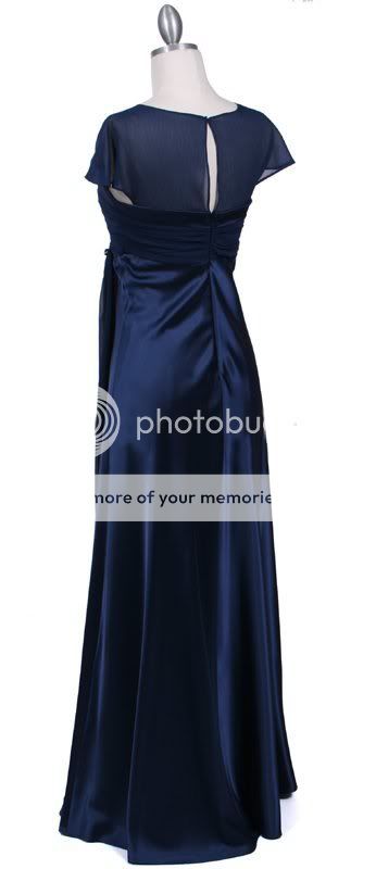   Bridesmaid Prom Pleated Draping Classic Evening Formal Dress Plus Size