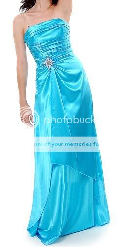This gorgeous long full length strapless evening bridesmaid/prom dress 