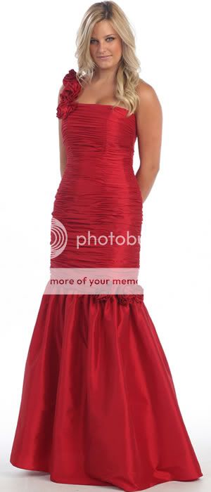 OFF ONE SHOULDER HOMECOMING PROM EVENING RUSHED TAFFETA  