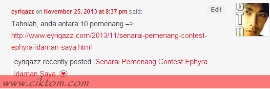 Eyriqazz- pemenang contest ephyra