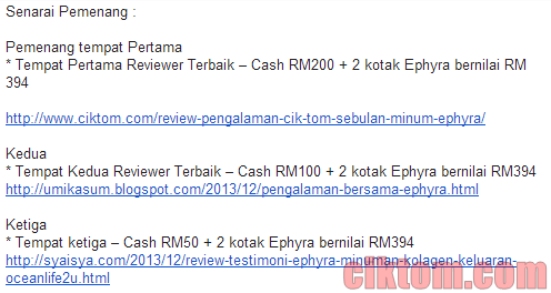 Pemenang Top 3 Ephyra Phase 2