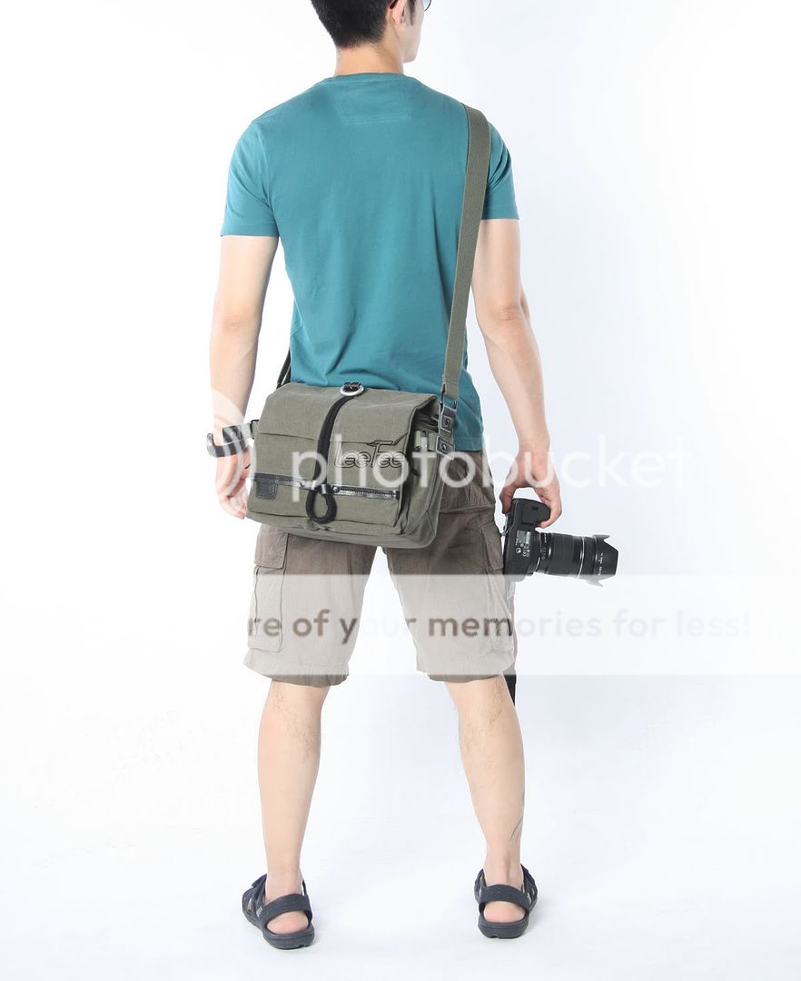 Waterproof Canvas Camera Shoulder Bag SLR DSLR Canon EOS Nikon Sony 